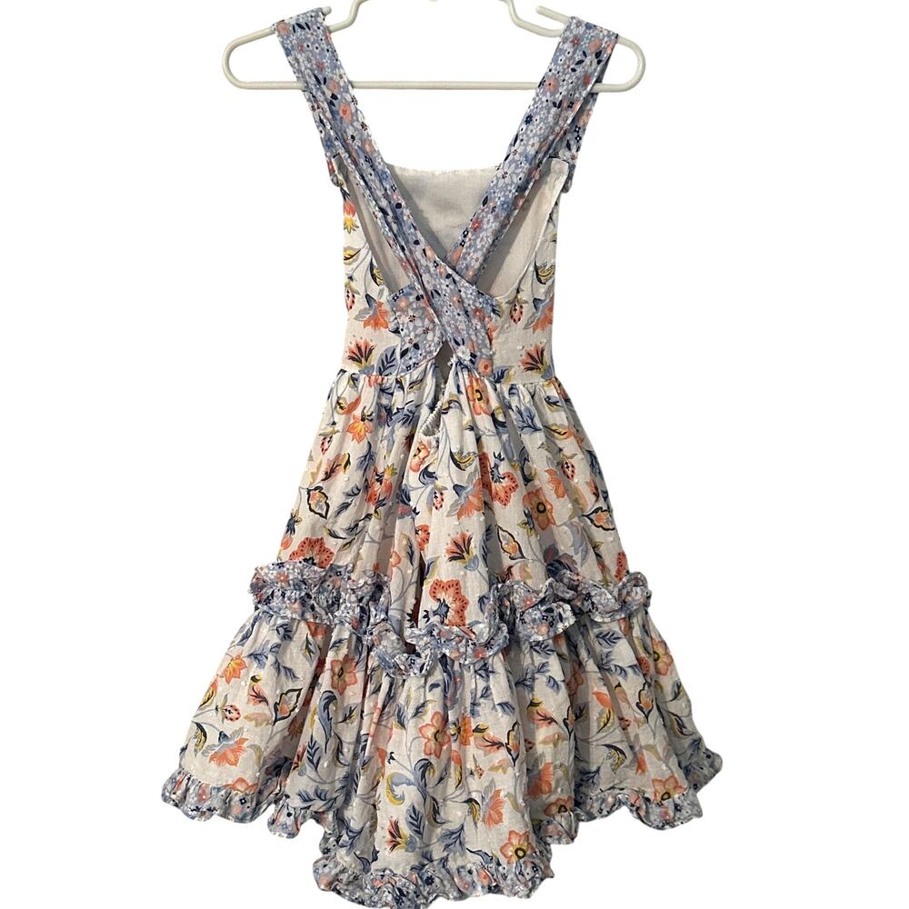 Tahari Floral Tiered Sleeveless Dress Girls Size 4 Years Ruffled Boho Party - Picture 5 of 7